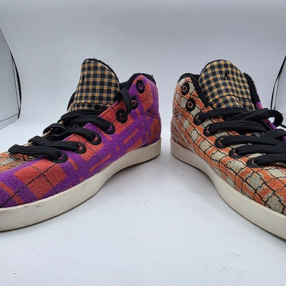 Allbirds Wool Piper Mids Split Tartan Plaid Womens 7 Lightweight Shoes Casual - Picture 3 of 13